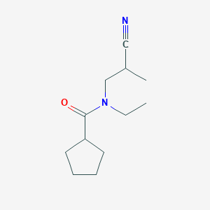 molecular formula C12H20N2O B14901197 N-(2-cyanopropyl)-N-ethylcyclopentanecarboxamide 