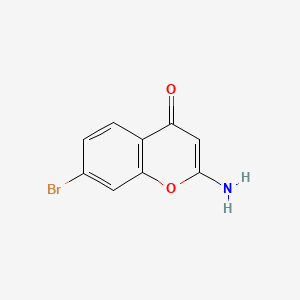 molecular formula C9H6BrNO2 B14901200 2-Amino-7-bromo-4H-chromen-4-one 