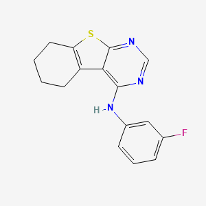 molecular formula C16H14FN3S B14901212 N-(3-fluorophenyl)-5,6,7,8-tetrahydro[1]benzothieno[2,3-d]pyrimidin-4-amine 