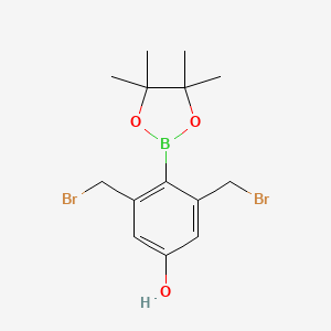 3,5-Bis(bromomethyl)-4-(4,4,5,5-tetramethyl-1,3,2-dioxaborolan-2-yl)phenol