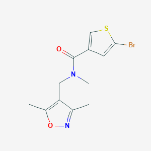 molecular formula C12H13BrN2O2S B14901268 5-Bromo-N-((3,5-dimethylisoxazol-4-yl)methyl)-N-methylthiophene-3-carboxamide 