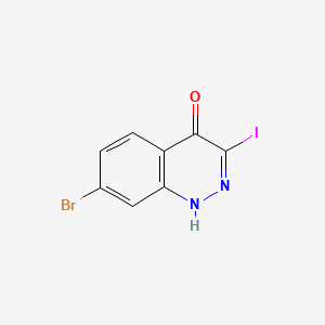 molecular formula C8H4BrIN2O B14901273 7-Bromo-3-iodocinnolin-4(1H)-one 