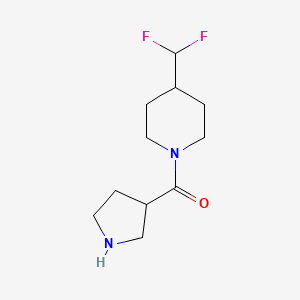 molecular formula C11H18F2N2O B1490128 (4-(二氟甲基)哌啶-1-基)(吡咯烷-3-基)甲酮 CAS No. 1999629-57-0