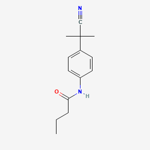 molecular formula C14H18N2O B14901307 n-(4-(2-Cyanopropan-2-yl)phenyl)butyramide 