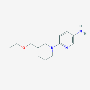 molecular formula C13H21N3O B1490137 6-(3-(Ethoxymethyl)piperidin-1-yl)pyridin-3-amine CAS No. 2097955-38-7