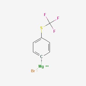 molecular formula C7H4BrF3MgS B14901387 (4-(Trifluoromethylthio)phenyl)magnesium bromide 