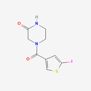 4-(5-Iodothiophene-3-carbonyl)piperazin-2-one