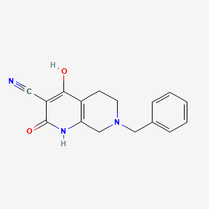 molecular formula C16H15N3O2 B14901408 7-Benzyl-4-hydroxy-2-oxo-1,2,5,6,7,8-hexahydro-1,7-naphthyridine-3-carbonitrile 