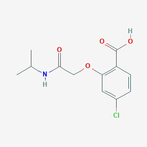 molecular formula C12H14ClNO4 B14901421 4-Chloro-2-(2-(isopropylamino)-2-oxoethoxy)benzoic acid 