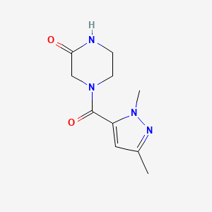 4-(1,3-dimethyl-1H-pyrazole-5-carbonyl)piperazin-2-one