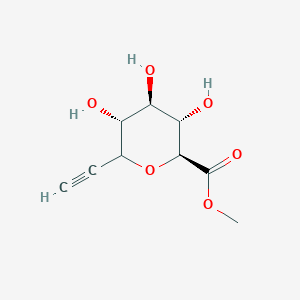 molecular formula C9H12O6 B14901436 (2S,3S,4R,5R)-Methyl 6-ethynyl-3,4,5-trihydroxytetrahydro-2H-pyran-2-carboxylate 