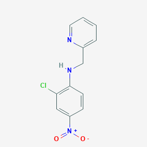 molecular formula C12H10ClN3O2 B14901493 2-Chloro-4-nitro-N-(pyridin-2-ylmethyl)aniline 