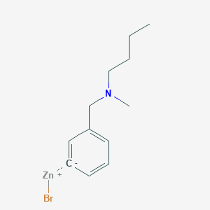 molecular formula C12H18BrNZn B14901507 3-[(N-n-Butyl-N-methylamino)methyl]phenylZinc bromide 