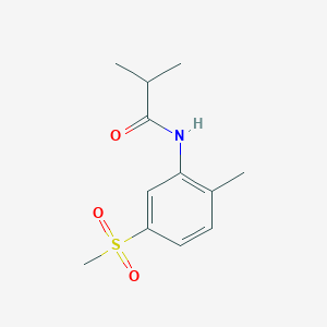 molecular formula C12H17NO3S B14901531 n-(2-Methyl-5-(methylsulfonyl)phenyl)isobutyramide 