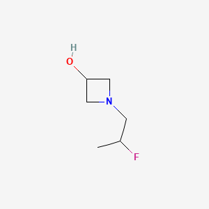 molecular formula C6H12FNO B14901564 1-(2-Fluoropropyl)azetidin-3-ol 