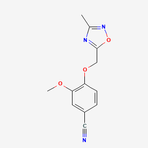 3-Methoxy-4-((3-methyl-1,2,4-oxadiazol-5-yl)methoxy)benzonitrile