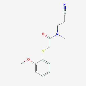 molecular formula C13H16N2O2S B14901585 n-(2-Cyanoethyl)-2-((2-methoxyphenyl)thio)-N-methylacetamide 