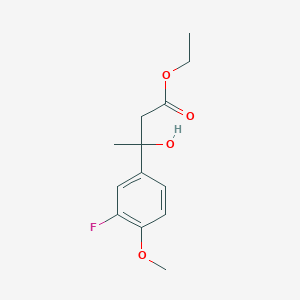 molecular formula C13H17FO4 B14901621 Ethyl 3-(3-fluoro-4-methoxyphenyl)-3-hydroxybutanoate 