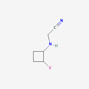 molecular formula C6H9FN2 B14901632 2-((2-Fluorocyclobutyl)amino)acetonitrile 