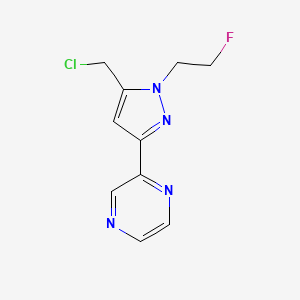 molecular formula C10H10ClFN4 B1490164 2-(5-(氯甲基)-1-(2-氟乙基)-1H-吡唑-3-基)吡嗪 CAS No. 2091563-19-6