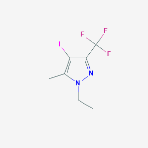 molecular formula C7H8F3IN2 B1490166 1-ethyl-4-iodo-5-methyl-3-(trifluoromethyl)-1H-pyrazole CAS No. 2091138-85-9
