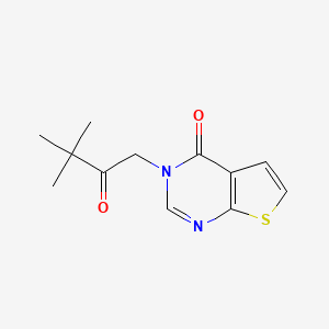 molecular formula C12H14N2O2S B14901663 3-(3,3-Dimethyl-2-oxobutyl)thieno[2,3-d]pyrimidin-4(3h)-one 