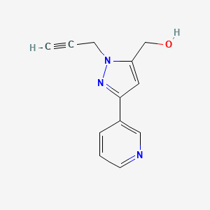 molecular formula C12H11N3O B1490167 (1-(prop-2-yn-1-yl)-3-(pyridin-3-yl)-1H-pyrazol-5-yl)methanol CAS No. 2090608-71-0