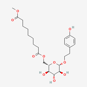 molecular formula C24H36O10 B14901687 1-O-methyl 9-O-[[(2S,3R,4R,5S,6S)-3,4,5-trihydroxy-6-[2-(4-hydroxyphenyl)ethoxy]oxan-2-yl]methyl] nonanedioate 