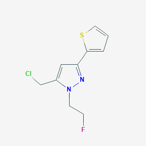 molecular formula C10H10ClFN2S B1490171 5-(chloromethyl)-1-(2-fluoroethyl)-3-(thiophen-2-yl)-1H-pyrazole CAS No. 2091620-75-4