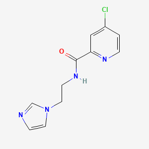 molecular formula C11H11ClN4O B14901724 n-(2-(1h-Imidazol-1-yl)ethyl)-4-chloropicolinamide 