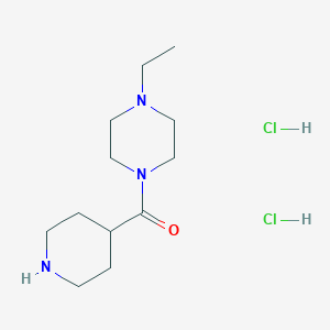 molecular formula C12H25Cl2N3O B14901729 (4-Ethylpiperazin-1-yl)(piperidin-4-yl)methanone dihydrochloride 