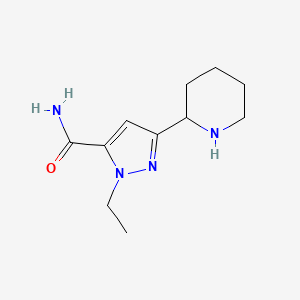 1-ethyl-3-(piperidin-2-yl)-1H-pyrazole-5-carboxamide