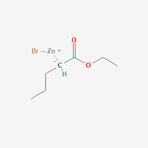 molecular formula C7H13BrO2Zn B14901754 1-Ethoxy-1-oxopentan-2-ylzinc bromide, 0.50 M in Ether 