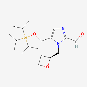 (S)-1-(Oxetan-2-ylmethyl)-5-(((triisopropylsilyl)oxy)methyl)-1H-imidazole-2-carbaldehyde