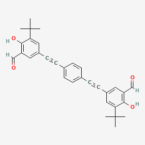 5,5'-(1,4-Phenylenebis(ethyne-2,1-diyl))bis(3-(tert-butyl)-2-hydroxybenzaldehyde)