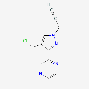 molecular formula C11H9ClN4 B1490181 2-(4-(氯甲基)-1-(丙-2-炔-1-基)-1H-吡唑-3-基)吡嗪 CAS No. 2090848-07-8