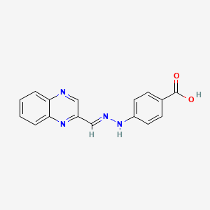 molecular formula C16H12N4O2 B14901820 4-(2-(Quinoxalin-2-ylmethylene)hydrazineyl)benzoic acid 