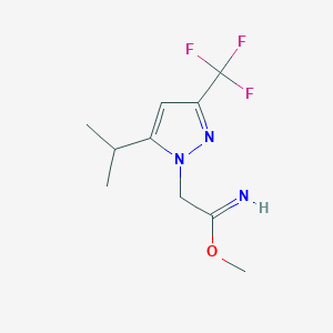 methyl 2-(5-isopropyl-3-(trifluoromethyl)-1H-pyrazol-1-yl)acetimidate