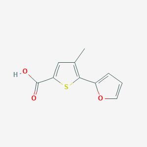 molecular formula C10H8O3S B14901892 5-(Furan-2-yl)-4-methylthiophene-2-carboxylic acid 