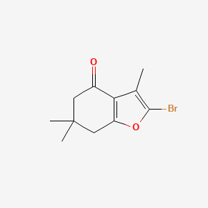 molecular formula C11H13BrO2 B14901901 2-Bromo-3,6,6-trimethyl-6,7-dihydrobenzofuran-4(5H)-one 