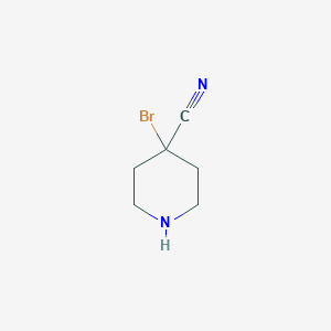 molecular formula C6H9BrN2 B14901910 4-Bromopiperidine-4-carbonitrile 