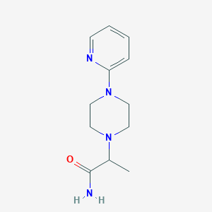 molecular formula C12H18N4O B14901918 2-(4-(Pyridin-2-yl)piperazin-1-yl)propanamide 