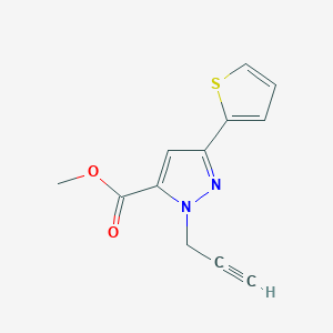 methyl 1-(prop-2-yn-1-yl)-3-(thiophen-2-yl)-1H-pyrazole-5-carboxylate