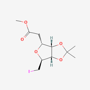 Methyl 2-((3aS,4R,6S,6aS)-6-(iodomethyl)-2,2-dimethyltetrahydrofuro[3,4-d][1,3]dioxol-4-yl)acetate