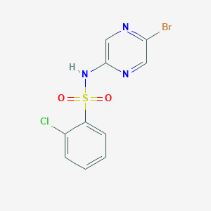 molecular formula C10H7BrClN3O2S B14901935 N-(5-bromopyrazin-2-yl)-2-chlorobenzenesulfonamide 