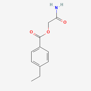 molecular formula C11H13NO3 B14901946 2-Amino-2-oxoethyl 4-ethylbenzoate 