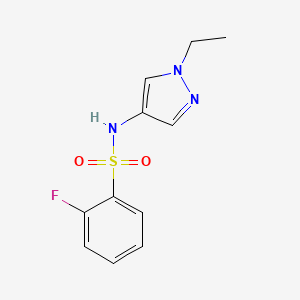 molecular formula C11H12FN3O2S B14901956 n-(1-Ethyl-1h-pyrazol-4-yl)-2-fluorobenzenesulfonamide 