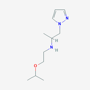 molecular formula C11H21N3O B14901969 n-(2-Isopropoxyethyl)-1-(1h-pyrazol-1-yl)propan-2-amine 