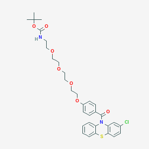 molecular formula C32H37ClN2O7S B14901974 tert-Butyl (2-(2-(2-(2-(4-(2-chloro-10H-phenothiazine-10-carbonyl)phenoxy)ethoxy)ethoxy)ethoxy)ethyl)carbamate 