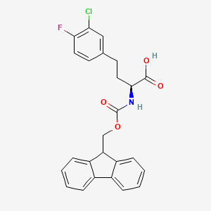 molecular formula C25H21ClFNO4 B14901982 N-Fmoc-L-HomoPhe(3-Cl pound not4-F)-OH 